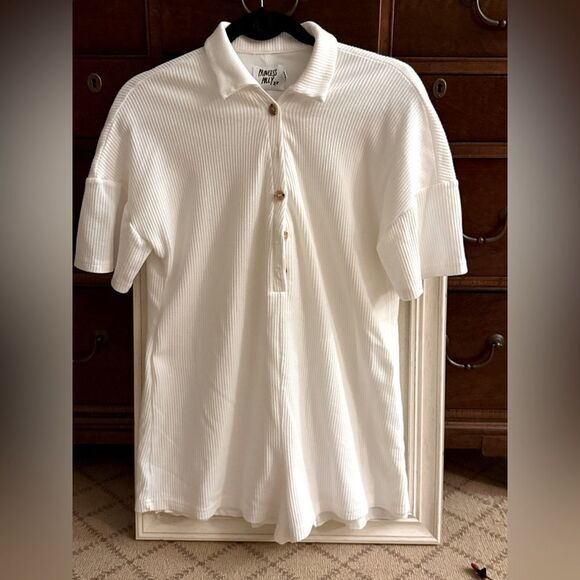 Princess Polly White ribbed Keegan Romper 8 - Picture 2 of 11